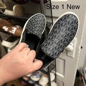 Michael Kors Monogram Black Slip-Ons